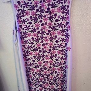 Max Studio purple floral sleeveless dress L